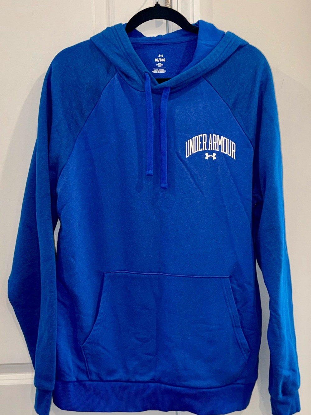 Under Armour Men’s Vibrant Blue Hoodie - Casual Pullover Size L Great Condition